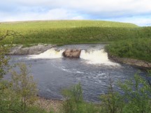 Waterfall found near rest stop south of Alta, Norway.