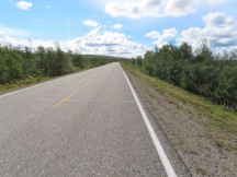 Typical highway in northern Norway, very low traffic and no shoulder for cycling.