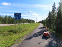 Ted’s bike on trial near Muonio, Finland.
