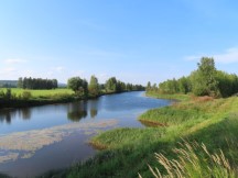 River next to highway 392 between the Arctic Circle and Överkalix, Sweden.