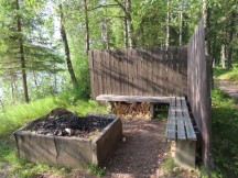 Rest stop about 10 miles north of Överkalix, Sweden. There is even free split wood for the BBQ pit.