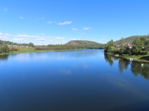 Typical road side lake in Sweden.   Probably slightly south of Boden, Sweden.
