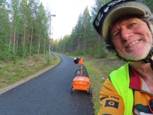 Bike trail that leads to Skellefteå, Sweden.
