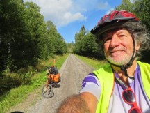 Ted on country road between Ullånger, Sweden and Bjärtrå, Sweden.