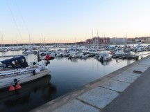Boats in Baltic Sea inlet of Hudiksvall, Sweden.