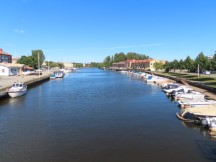Canal that leads to the Baltic Sea in Söderhamn. Sweden.