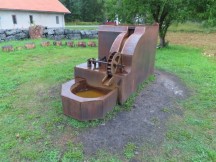 Water fountain at Slottsparken in Axmarsbruk, Sweden.