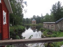 View of Slottsparken at Axmarsbruk, Sweden.