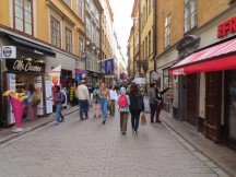 Drottninggatan Street not far from Parliament House in Stockholm, Sweden.
