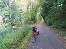 Ted's bike on great trail between Leipzig and Gera, Germany.