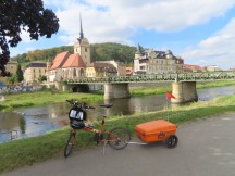 Church and bridge in Gera, Germany
