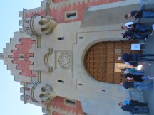 Entry door to Neuschwanstein Castle near Fssen, Germany.