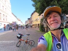 Ted  on main walking street in Fssen, Germany.