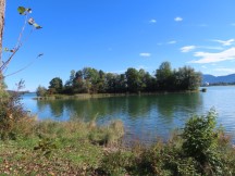 Island on Forggensee Lake near Fssen, Germany.