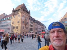 Ted in front of Nassauer Haus in Nuremberg, Germany.