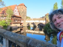 Ted at Hangman's bridge (1595) in Nuremberg, Germany.