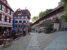 The wall around Nuremberg near Imperial Castle.