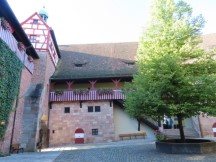 Quartyard in Imperial Castle at Nuremberg, Germany.