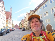 Ted on Herrngasse street in Rothenburg ob der Tauber, Germany.