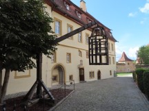 Human display cage at the Medieval crime and justice museum in Rothenburg ob der Tauber, Germany.