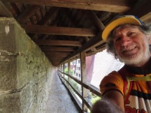 Ted walking the walls of Rothenburg ob der Tauber, Germany.