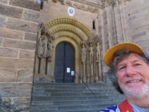 Ted outside the door of Bamberg Cathedral in Bamberg, Germany.