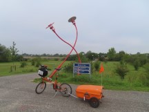 Ted's bike on trail south of Copenhagen, Denmark.
