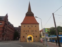 The Steintor building in Rostock, Germany.