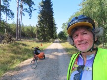 Ted on his GPS route between Krakow am see and Malchow, Germany.