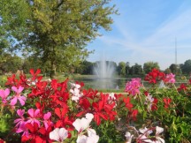 Fountain at a park in Wittstock, Germany.