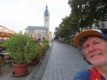 Ted in the historic district of Dessau, Germany.